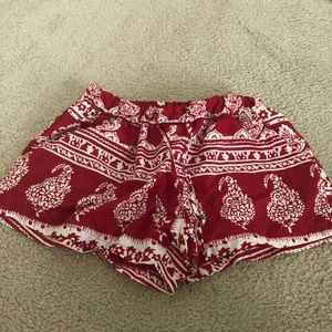 Red comfort shorts